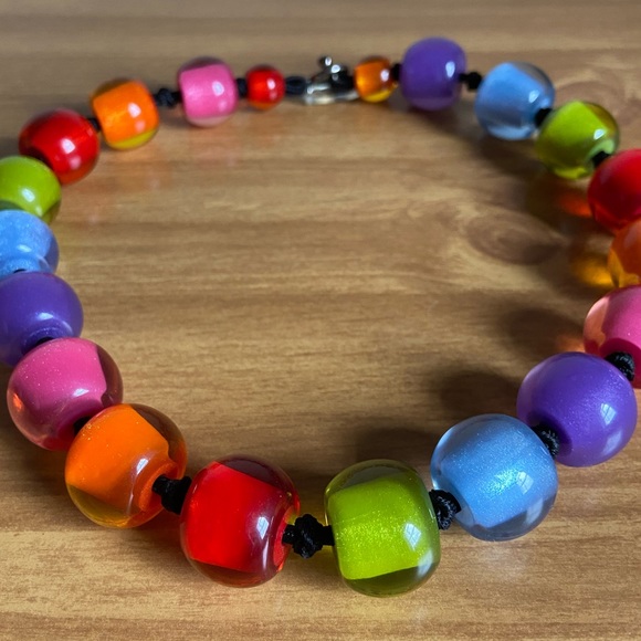 Rainbow beaded necklace from Zahara - Picture 4 of 7